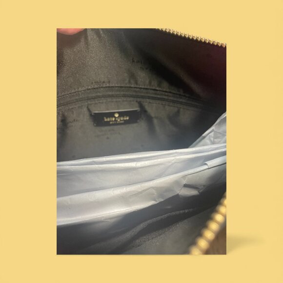 KATE SPADE LENA - NWT - LARGE BLACK PEBBLED LEATHER CROSSBODY - Picture 6 of 8